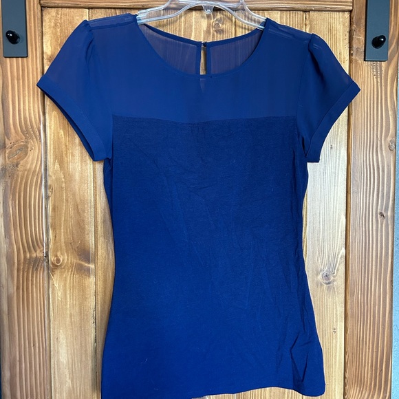 Short sleeve mesh dress top - Picture 1 of 5